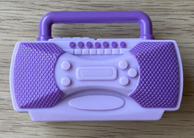 FISHER PRICE Loving Family Dollhouse PURPLE RADIO BOOM BOX Stereo System -image