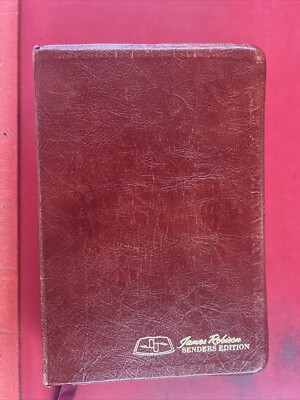 James Robison Senders Edition The Open Bible KJV Red Genuine Leather 1975-image