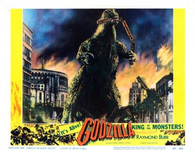 Godzilla KING OF THE MONSTERS! Lobby Card 1956 Old Film Movie Photo-image