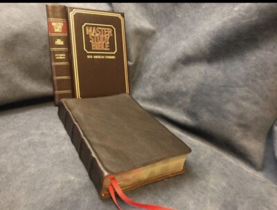 Master NASB Study Bible Brown Genuine Leather Reference New American Standard-image