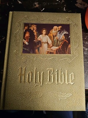 Large Heirloom Family HOLY BIBLE KJV Red Letter Master Reference Edition (1971)-image
