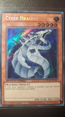 Cyber Dragon Secret Rare 1st Ed SGX1-ENG01 M PF SD Yu-Gi-Oh -image