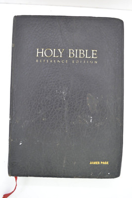 Holy Bible KJV Reference Edition Black leather 1972-image