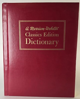 Webster's Seventh New Collegiate Dictionary Red Leather 1972-image