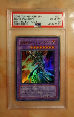 Yu-Gi-Oh 2003 Dark Paladin PSA 10 LE5-001 Limited Edition 5 Ultra Rare Japanese!-image