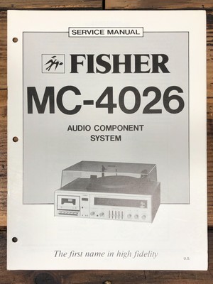 Fisher MC-4026 Stereo Service Manual *Original*-image