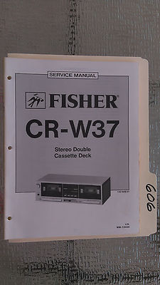 Fisher cr-w37 service manual original repair book stereo tape deck player-image