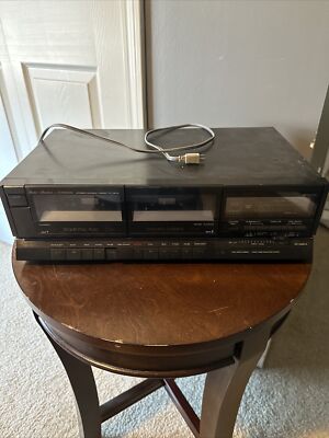 Vintage FISHER STEREO DOUBLE CASSETTE  DECK SYNCHRO DUBBING CR-W881A - UNTESTED-image
