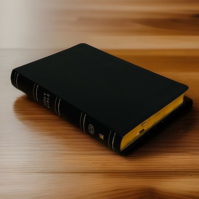KJV Holy Bible Center-Column Reference, Genuine Leather BLK, with the Apocrypha-image