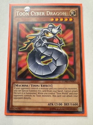 YUGIOH Toon Cyber Dragon Rare UNL Edition CORE-EN043-image