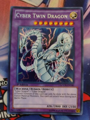 Cyber Twin Dragon - LCGX-EN180 - Secret Rare - 1st Ed - NM-image