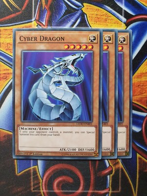 3x LEDD-ENB01 Cyber Dragon 1st Edition  YuGiOh Card-image