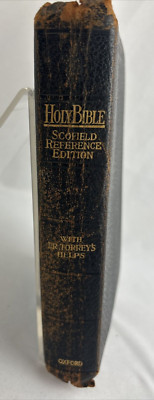 1917 HOLY BIBLE Scofield Reference Edition Leather Oxford Press Dr Torreys Helps-image