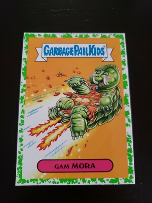 GAM MORA 2018 GARBAGE PAIL KIDS GREEN Horror-ible 3a RETRO SCI-FI GPK-image