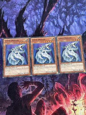 SDCR-EN003 x3 Cyber Dragon Very Good/Excellent Condition Yugioh Cards-image