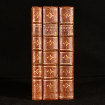 1759 3 vol. The Life of Edward Earl of Clarendon First Edition Full Calf-image