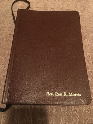 Thompson Chain-Reference NIV Bible Red Letter 1983 Signed Rev. Ron R. Morris-image