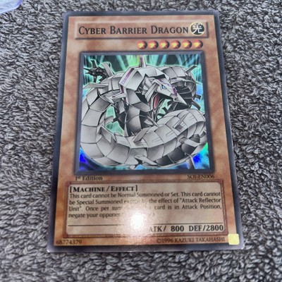 SOI-EN006 Cyber Barrier Dragon Super Rare 1st Edition VLP  Yugioh Card-image