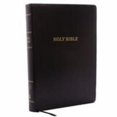 KJV Holy Bible, Giant Print Center-Column Reference Bible, Black Leather-image