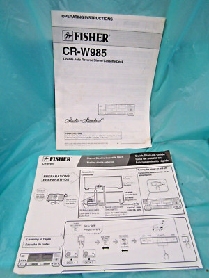 Fisher CR-W985 Stereo Cassette Deck Manual & Quick Guide-image