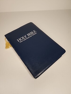 NIV LARGE PRINT RED LETTER BIBLE 1986 Zondervan Navy Blue Bonded Leather -image