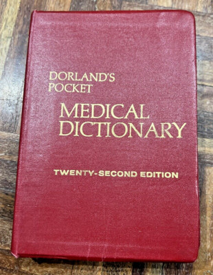 Dorlands Pocket Medical Dictionary 22nd Edition 1977 Leather Cover Vintage Book-image