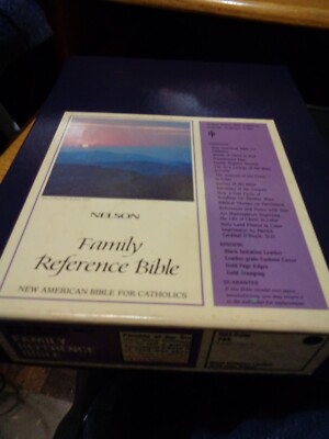 Nelson Family Reference Bible 744W Red Letter Edition White Leather 1978-image