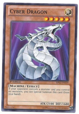 3 x Cyber Dragon - BP02-EN039 - Common - 1st Edition Near Mint, English-image