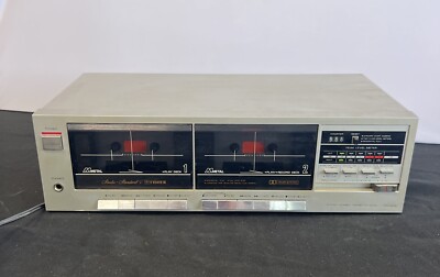 VINTAGE FISHER CR-W38 STEREO DOUBLE CASSETTE REMOTE DUAL DECK  WORKS-image