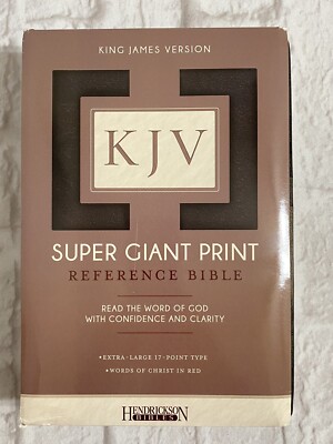 KJV Super Giant Print Reference Bible-Black Imitation Leather-image