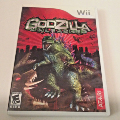 2007 Nintendo Wii GODZILLA UNLEASHED by ATARI, COMPLETE  w/Game, Manual & Disc-image