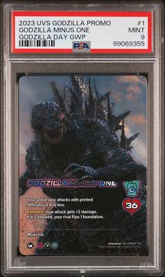 2023 UNIVERSUS GODZILLA PROMOS #1 GODZILLA MINUS ONE PSA 9-image