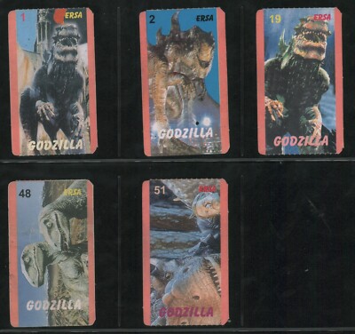 Vintage Romanian Godzilla Movie Cards Lot of 5 (302413)-image