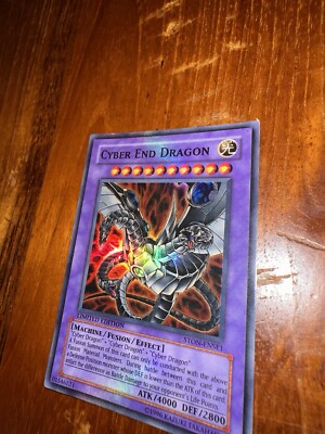 STON-ENSE1 Cyber End Dragon Super Rare 1st Edition NM Yugioh Card-image