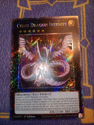 1x Cyber Dragon Infinity First Edition Platinum Secret Rare RA04-EN068 Near Mint-image