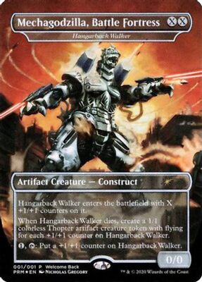 Foil Borderless Mechagodzilla Battle Fortress - 001/001 - Godzilla Series Welcom-image