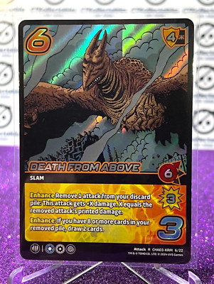 2024 UNIVERSUS GODZILLA DEATH FROM ABOVE # CHA03-KRM 6/22 FOIL GAME CARD-image