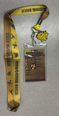 Lanyard with Charm and Card Godzilla KING GHIDORAH New Never Used OPEN-image