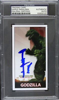 1954-1971 Haruo Nakajima Godzilla Signed LE Trading Card (PSA/DNA Slabbed)-image