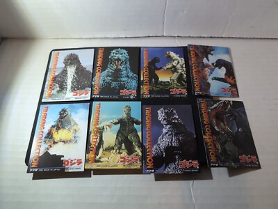 Godzilla King of Monsters trading card Amada 1995 Collection Check List Set Of 8-image