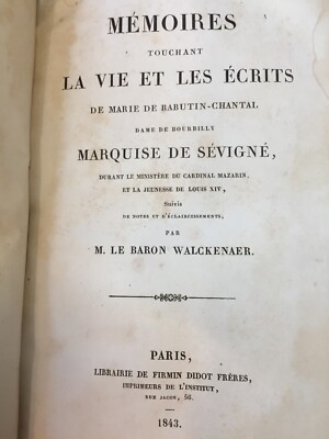 Memoires La Vie Et Les Ecrits Marquise De Sevigne, Vols. 2 and 5-image