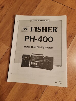 Fisher PH 400 Boombox Stereo Service Manual repair-image