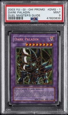 2003 YU-GI-OH! PROMO DUEL MASTER'S GUIDE #001 DARK PALADIN PSA 9-image