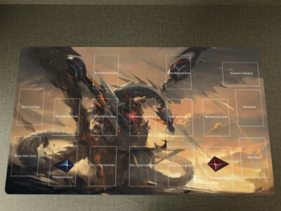 WVICM Playmat Cyber Dragon Infinity TCG Trading Card Game Mat Desk Pad Zones-image
