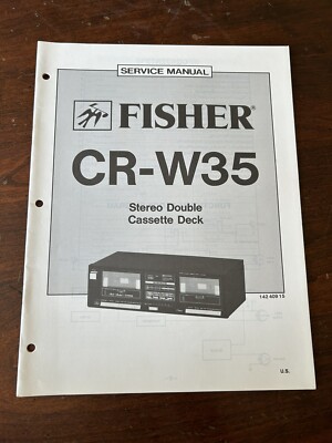Fisher CR-W35 Stereo Double Cassette Deck Service Manual OEM Vintage Diagrams-image