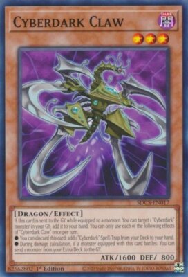 YGO-4x-Near Mint-Cyberdark Claw - SDCS-EN017 - Common - 1st Edition-SD: Cyber St-image