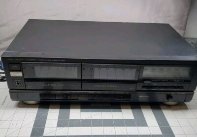 FISHER CR-W680A Dual Stereo Cassette Deck Dolby Auto Reverse VTG READ DESCIP-image