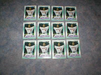 HIDEKI MATSUI BASEBALL CARD LOT-12 ROOKIE CARDS-NEW YORK YANKEES-GODZILLA WS MVP-image