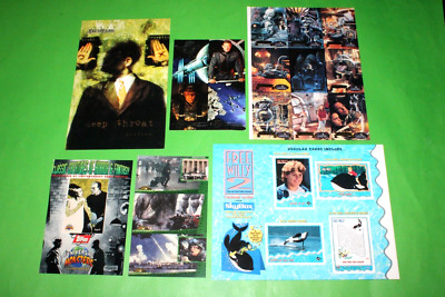 1994 1995 Fleer CASPER GODZILLA X-FILES MONSTER + MORE 6 Uncut Promo CARD Sheets-image