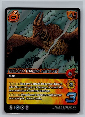 Death From Above CHA03-KRM 6/22 UniVersus CCG Godzilla FOIL Rodan Attack Card-image
